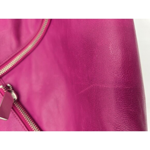 KOOBA Magenta Pink Oversized Leather Ryder Shoulder Purse Handbag Zipper Dustbag - Picture 6 of 15